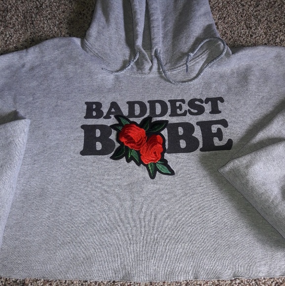 Cute Cut Off Sweatshirt - Picture 2 of 2